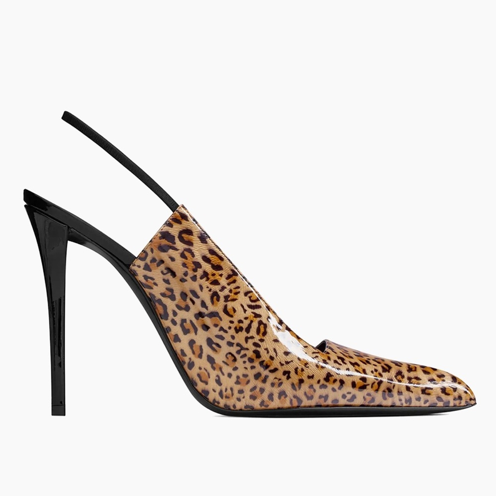Saint Laurent Raven 120mm Leopard-Print Slingback Pumps
Retail $1,070 - Picture 2 of 8